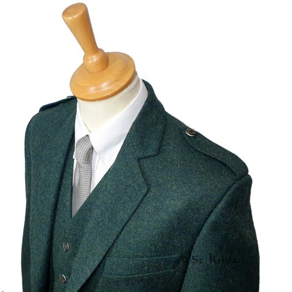 Huntly Green Tweed Jacket - Image 2