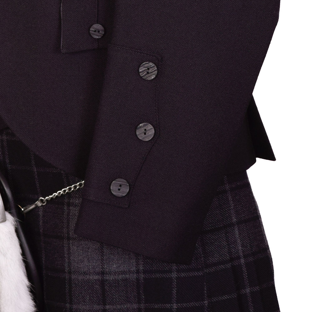 Braemar Tweed Jacket Black Arrochar - Image 3