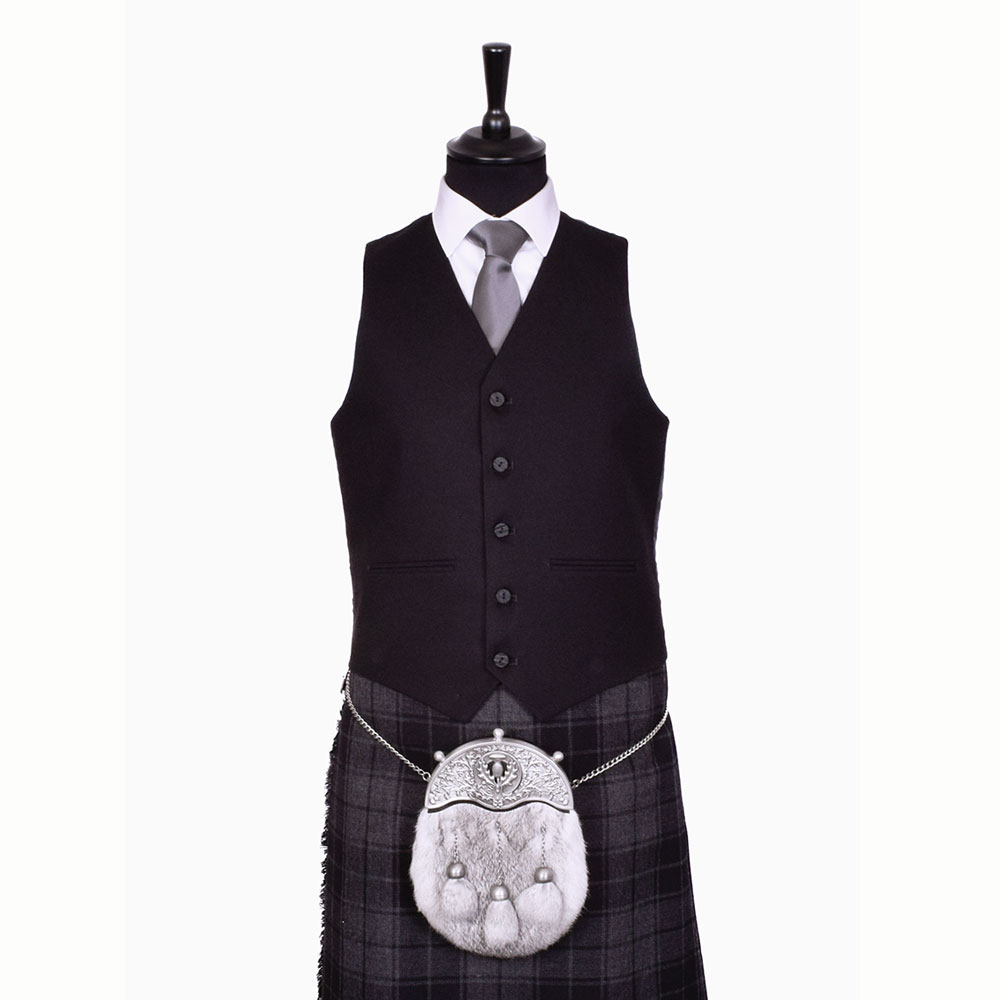 Braemar Tweed Jacket Black Arrochar - Image 5